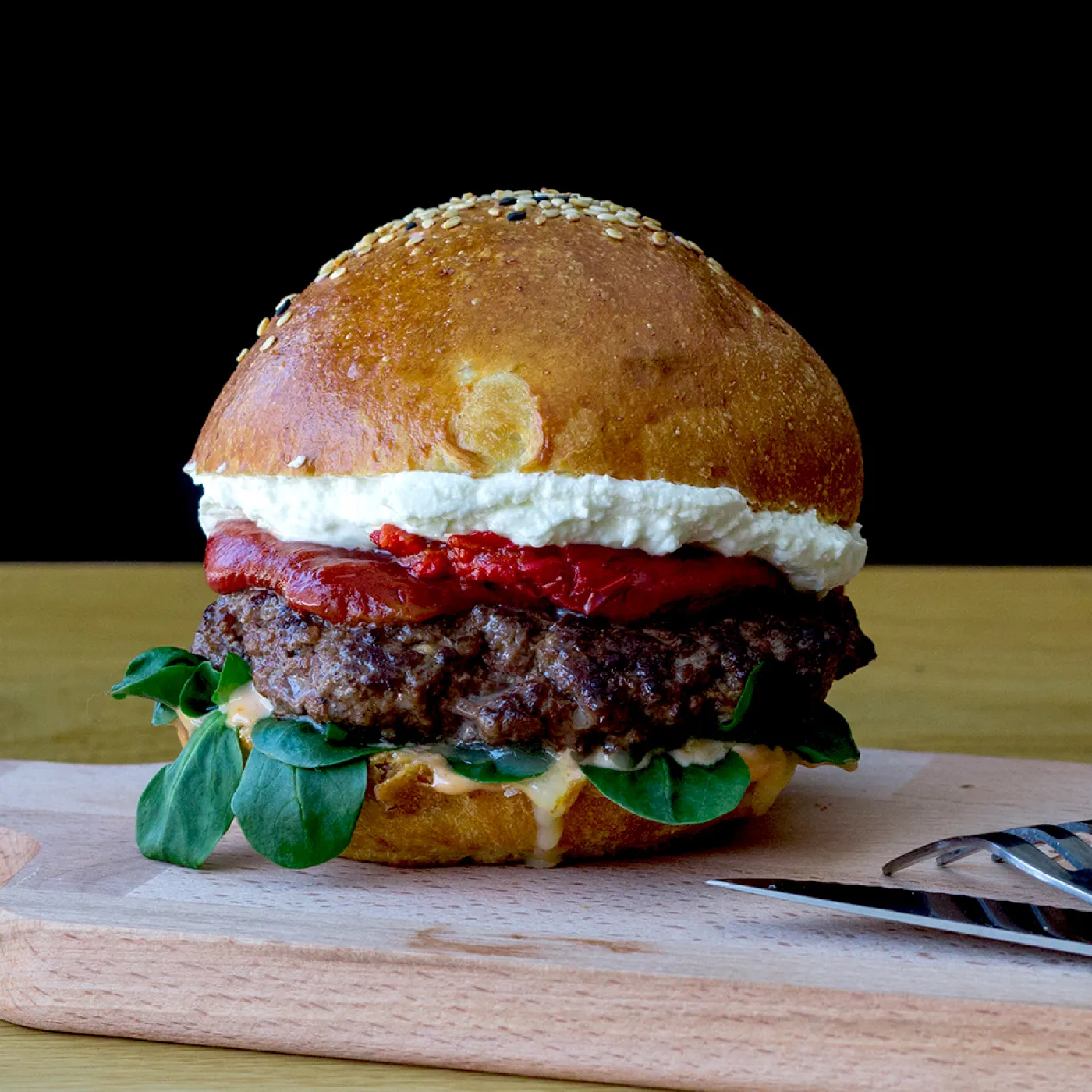 Ăla cu Capră - Burger Picant Branza de Capra